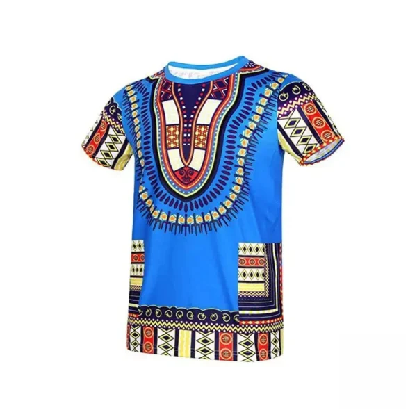 T-shirt africain pour homme avec design coloré