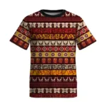 T-shirt Africain Motif Tribal