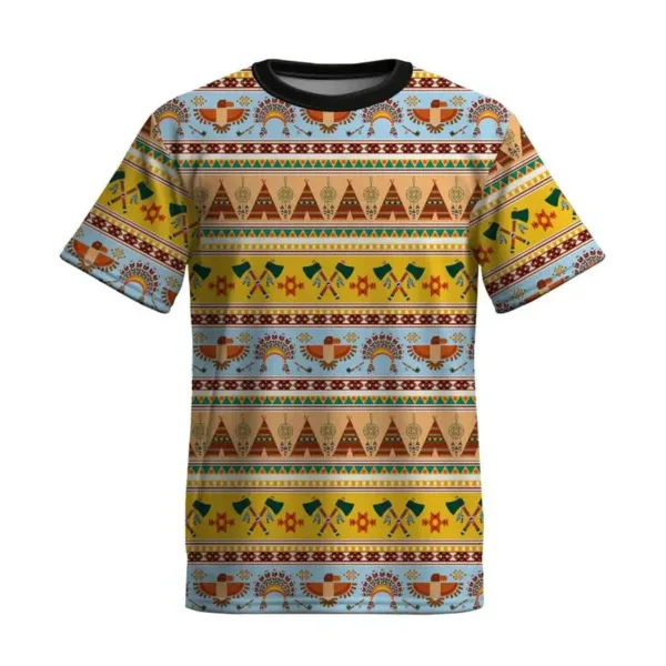 T-shirt style ethnique pour homme/femme