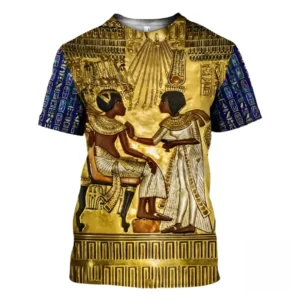 T-shirt motif égyptien et œil d'Anubis