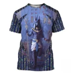 T-shirt noir avec motif œil d'Anubis