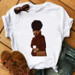 T Shirt à motif géométrique africain pour femmes