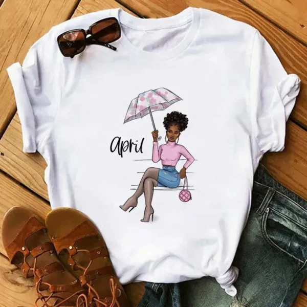 T Shirt avec motifs culturels pour femme africaine