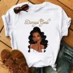 T Shirt féminin avec motifs africains colorés
