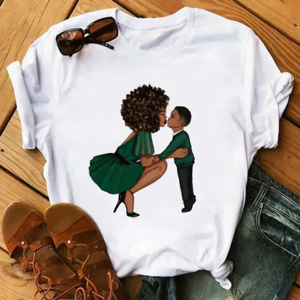 T Shirt africain pour femmes aux couleurs éclatantes