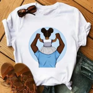 T Shirt Africain avec design unique pour Femme