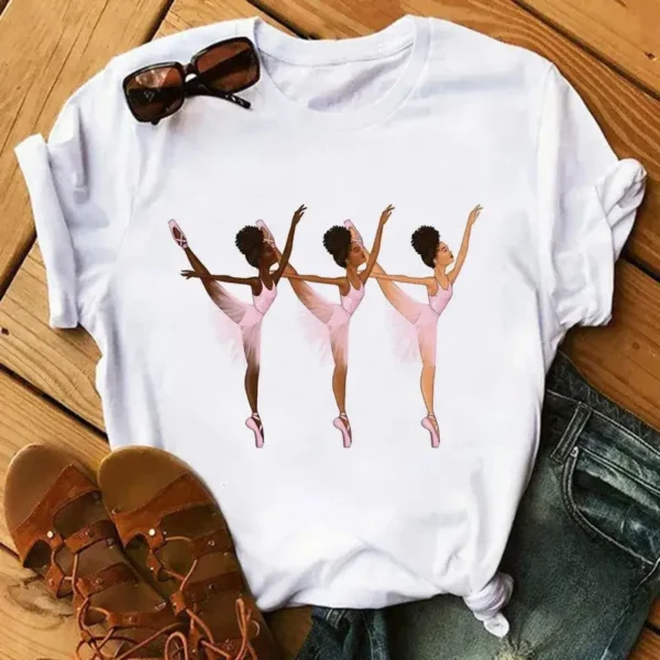 T Shirt Femme Africaine à motif coloré - vue 3