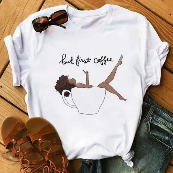 T Shirt femme avec imprimé ethnique africain