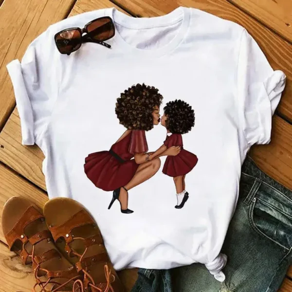 T Shirt Femme avec illustration culturelle africaine
