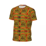 T-shirt africain avec motif Kente coloré