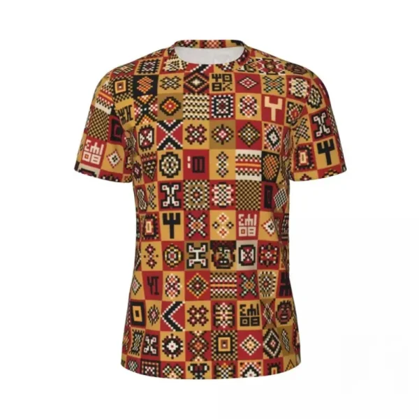 T-shirt motif Kente pour homme
