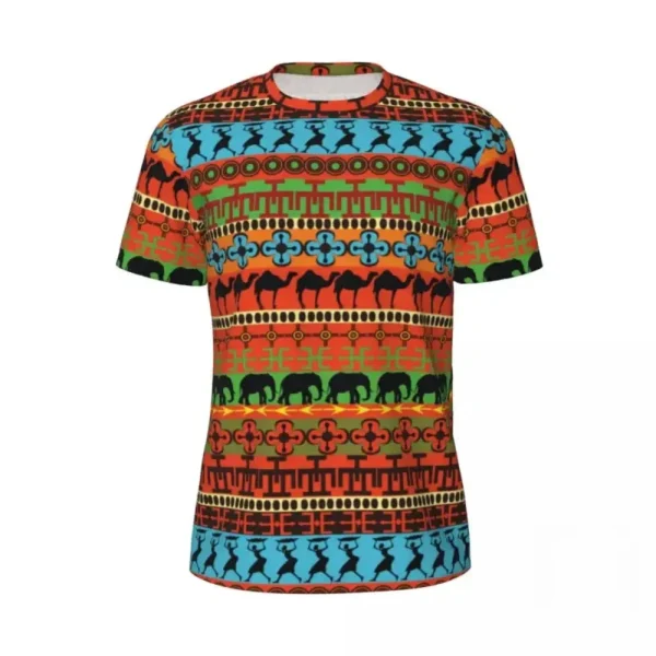 T-shirt africain motif géométrique Kente