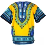 T-shirt africain en tissu pagne coloré