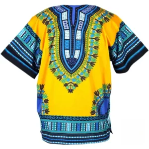 T-shirt africain en tissu pagne coloré