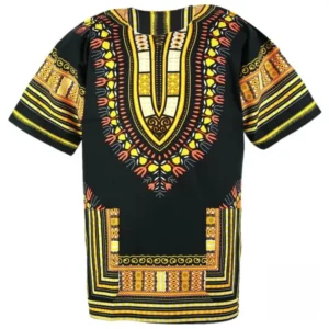 T-shirt pagne avec motifs traditionnels africains
