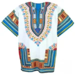 T-shirt africain en coton avec imprime culturel