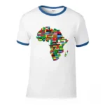 T-shirt créatif avec symboles des pays d'Afrique