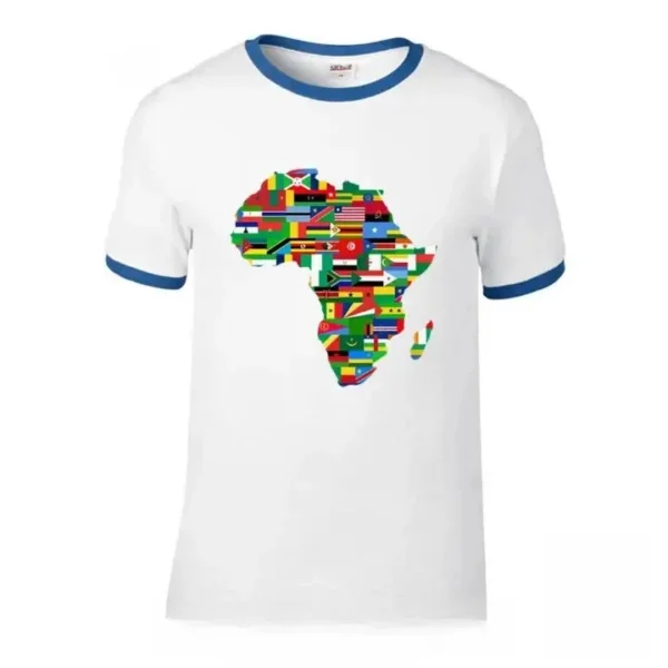 T-shirt créatif avec symboles des pays d'Afrique