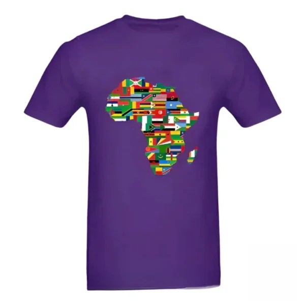 T-shirt aux couleurs vives évoquant l'Afrique