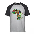 T-shirt avec carte des pays d'Afrique stylisée