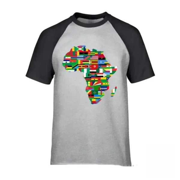 T-shirt avec carte des pays d'Afrique stylisée