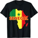 T-Shirt africain mettant en avant le Sénégal et l'Afrique