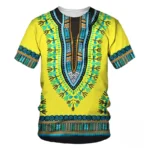 T-shirt avec impression artisanale africaine