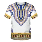 T-shirt africain classique avec des motifs modernes