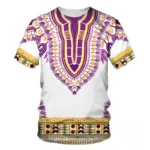 T-shirt de style africain pour homme et femme