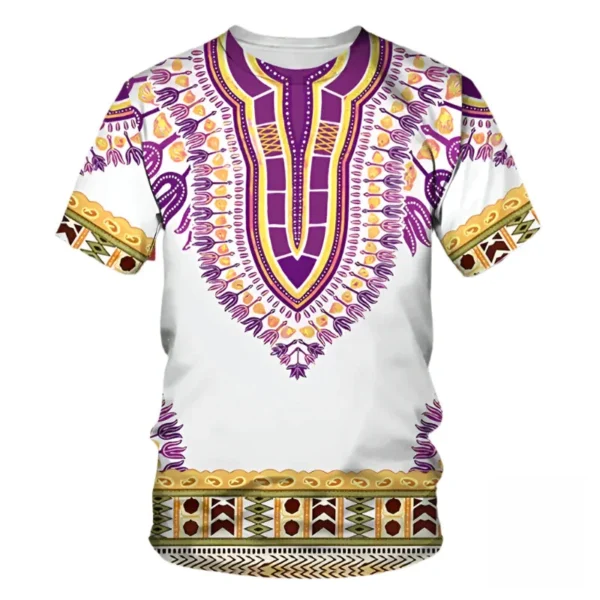 T-shirt de style africain pour homme et femme