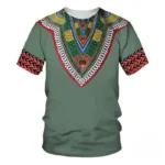 T-shirt Africain en coton avec motifs traditionnels - vue 2