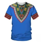 T-shirt Africain en coton avec motifs traditionnels - vue 4