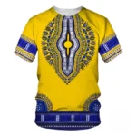 T-shirt Africain en coton avec motifs traditionnels - vue 5