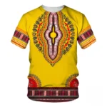 T-shirt Africain en coton avec motifs traditionnels - vue 6