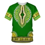 T-shirt Africain en coton avec motifs traditionnels - vue 9
