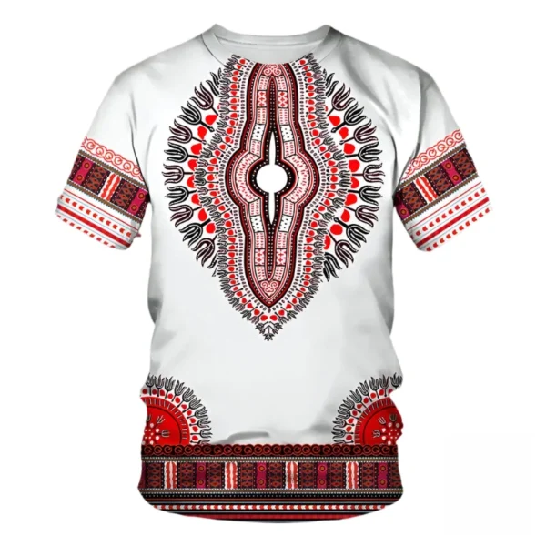 T-shirt Africain en coton avec motifs traditionnels - vue 10