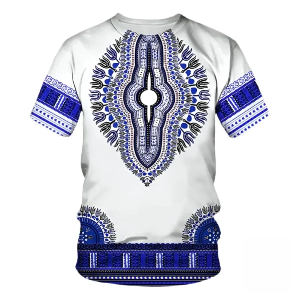 T-shirt Africain en coton avec motifs traditionnels - vue 11