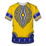 T-shirt Africain à col rond et coupe décontractée
