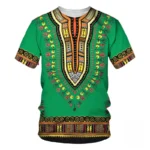 T-shirt en coton bio avec motifs africains