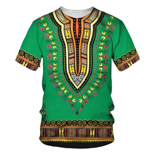 T-shirt en coton bio avec motifs africains