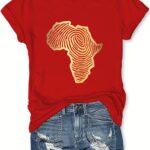 T-shirt femme avec motifs africains vibrants et originaux