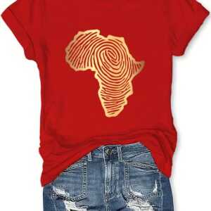 T-shirt femme avec motifs africains vibrants et originaux