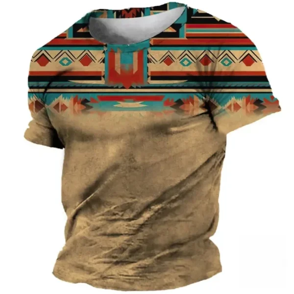 T-Shirt en coton doux avec motifs africains