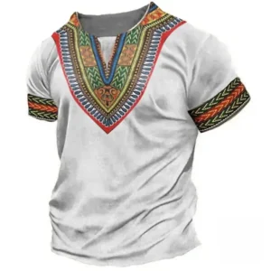 T-Shirt Africain en coton coloré