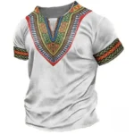 T-Shirt avec motifs géométriques africains