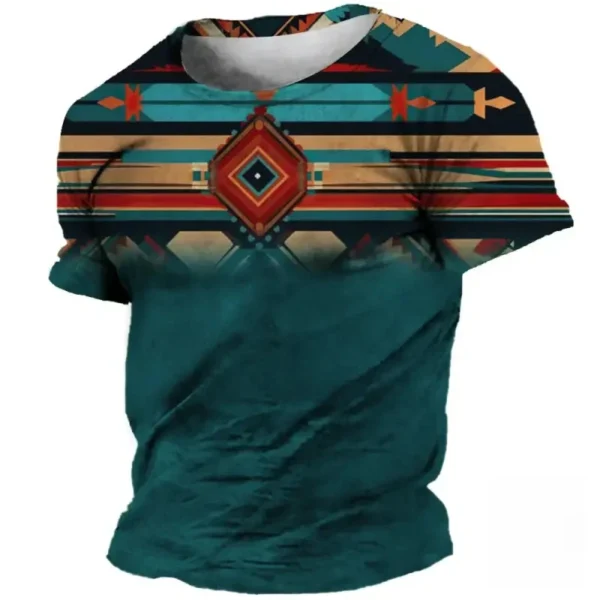 T-Shirt traditionnel aux couleurs chaudes