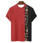 T-shirt en coton avec design tribal pour homme