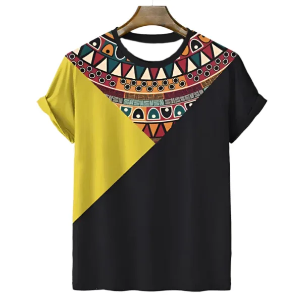 T-shirt homme à motifs traditionnels africains