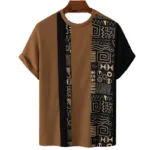T-shirt homme avec art tribal vibrant
