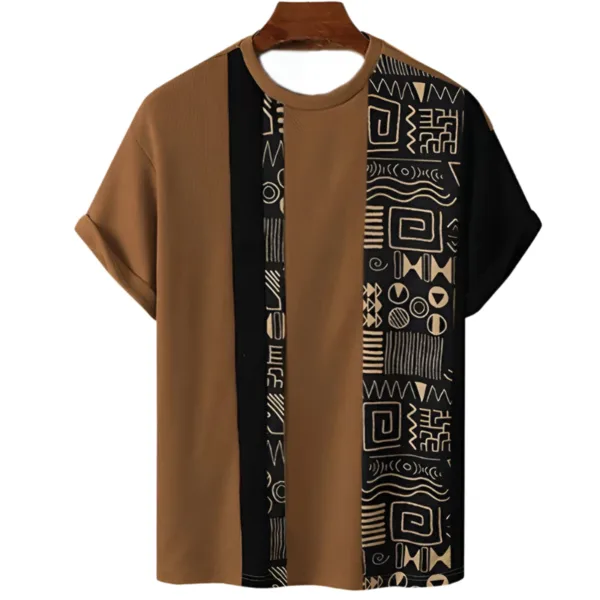 T-shirt homme avec art tribal vibrant